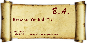 Brczko András névjegykártya